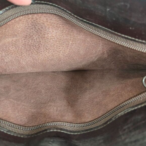 Vintage 60s Black Eel Skin Leather Shoulder Bag Gold Hardware Adjustable Strap - Picture 9 of 9